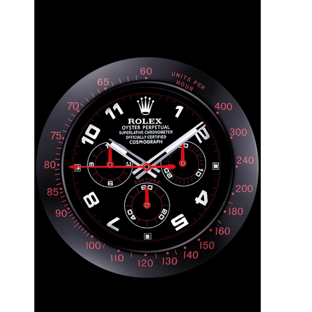 Rolex aaa copy Daytona 621908 Cosmograph Wall Black-Red Clock Rolex 0722